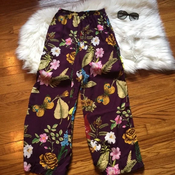 Romeo and Juliet Purple Floral Pants - Picture 3 of 4